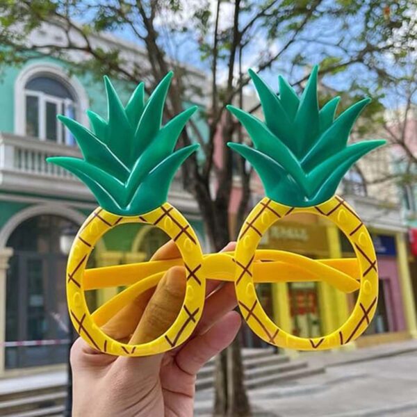 Tropikal Hawaii Ananas Şekilli Parti Gözlüğü 9.5 x 14 cm (4172) - Görsel 4