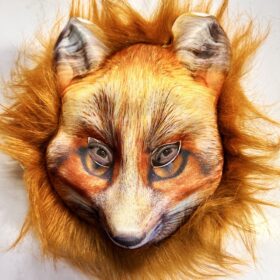Kahverengi Peluş Saçlı Tilki Maskesi Mega Peluş 29 No (4172)