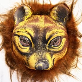 Kahverengi Saçlı Kaplan Aslan Leopar Maskesi Mega Peluş 32 No (4172)