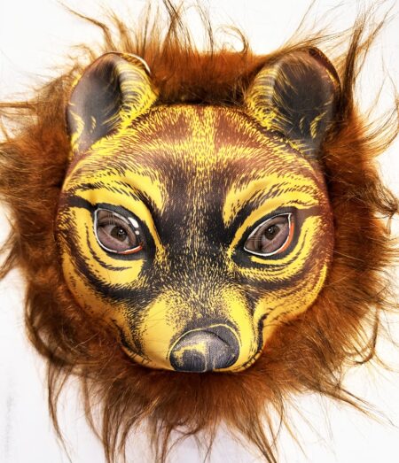 Kahverengi Saçlı Kaplan Aslan Leopar Maskesi Mega Peluş 32 No (4172)