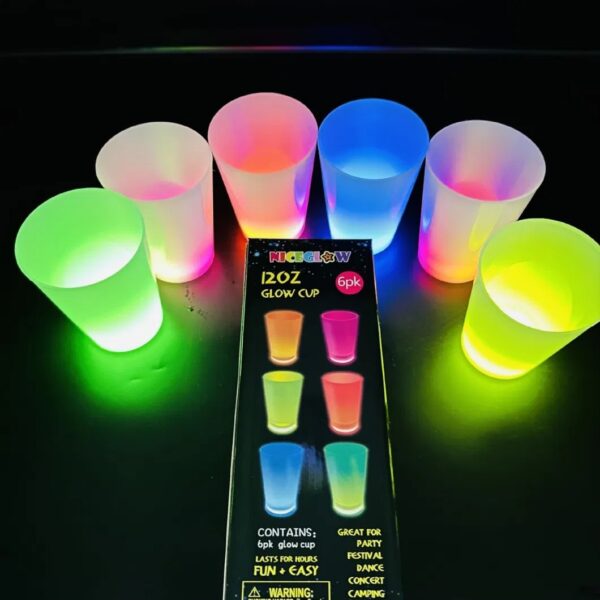 Glow Partisi Bardakları 6 Renk 6 Adet 1.5 oz 4.5 x 6.5 cm (4172) - Görsel 3