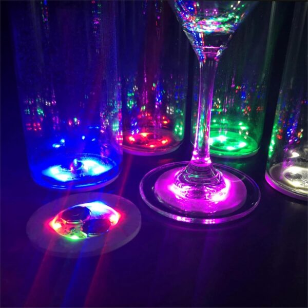 Işıklı Yapışkanlı Bardak Altı Aparatı Ledli 3 Fonksiyonlu 6 cm Çap (4172) - Görsel 2