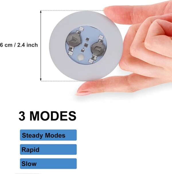 Işıklı Yapışkanlı Bardak Altı Aparatı Ledli 3 Fonksiyonlu 6 cm Çap (4172) - Görsel 4