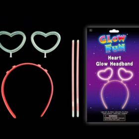 Glow Stick Karanlıkta Yanan Fosforlu Kalp Taç 12 Adet (4172)