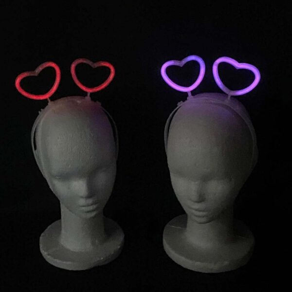 Glow Stick Karanlıkta Yanan Fosforlu Kalp Taç 12 Adet (4172) - Görsel 3