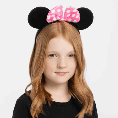 Pembe Fiyonklu Minnie Mouse Tacı Mini Kulak (4172)