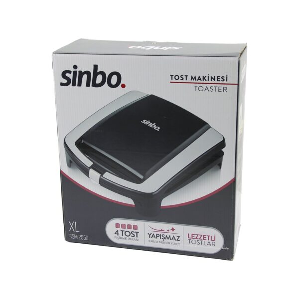 XL  ELEKTRİKLİ TOST MAKİNESİ   4 TOST   YAPIŞMAZ YÜZEY   1500W  SSM-2550 (4172)