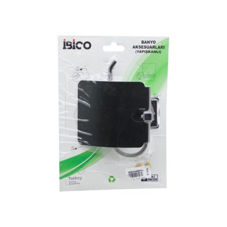 SİYAH   METAL   GENİŞ KAPAK   WC KAĞITLIK   YAPIŞKANLI MONTAJ BNY-703G (4172)