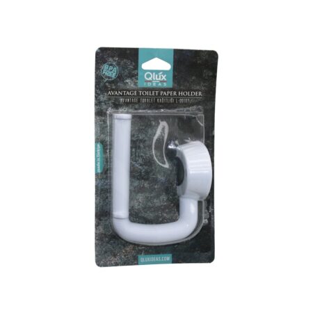 QLUX L-00107 AVANTAGE TUVALET KAĞITLIK  BEYAZ PLASTİK   YAPIŞKANLI - VİDALI MONTAJ (4172)