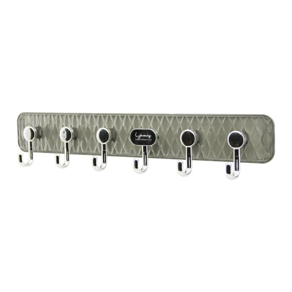 DELUX ASKI MİKA KRİSTAL PLASTİK TABANLI  6 KOLLU= TAK ÇIKAR  YAPIŞKANLI MONTAJ 6X42CM (4172)