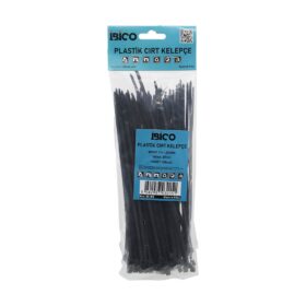 SİYAH   3.6X200MM  PLASTİK CIRT KELEPÇE  100PCS (4172)