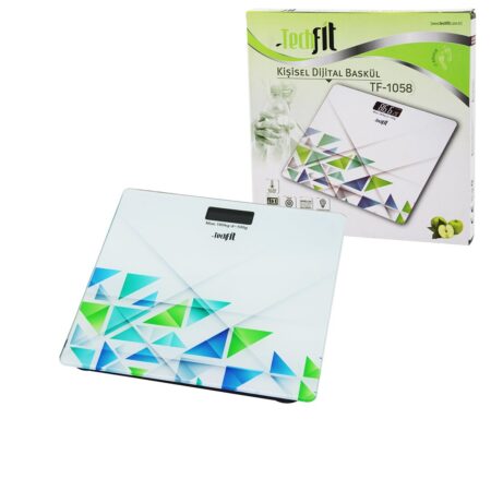 DESENLİ CAM TEMPERLİ DİJİTAL BASKÜL TERAZİ 180KG/100GRLCD EKRAN - SENSÖR (4172)