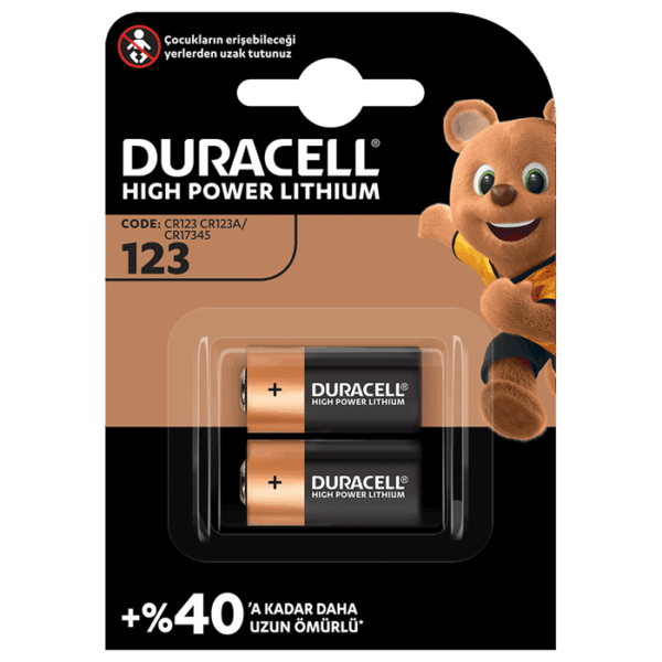 DURACELL ULTRA LİTYUM CR123A 2Lİ