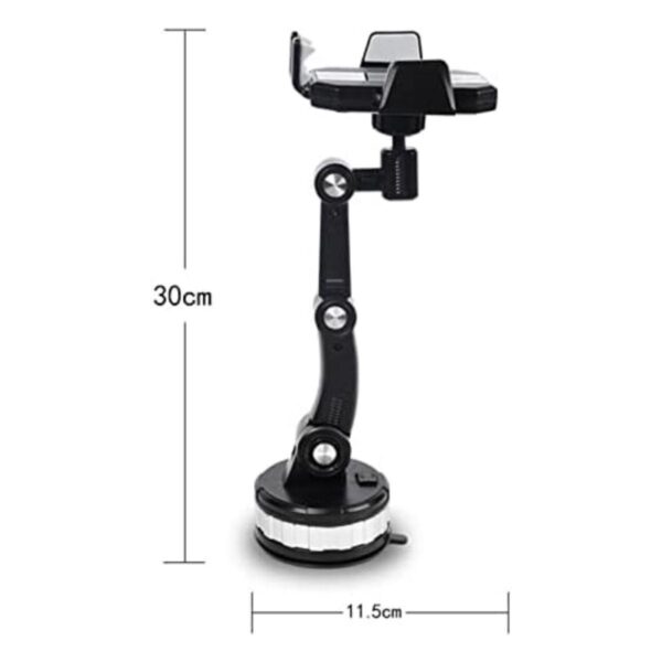Jel Vantuzlu Cama Takılabilen Güçlü 360 Derece Dönebilen Ayarlanabilir Araç Içi Vantuzlu Telefon Tutucu (4172) - Görsel 3