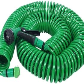 30 Metre Spiral Hortum + 4 Fonksiyonlu Özel Sulama Tabancası (4172)