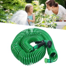 30 Metre Spiral Hortum + 4 Fonksiyonlu Özel Sulama Tabancası (4172)