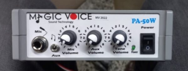 MAGICVOICE MV-2022 PA-50W PLASTİK KASA  12 VOLT MİNİ 50 WATT PAZARCI ANFİSİ