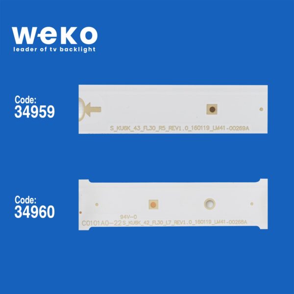 WKSET-5083 34959X4 34960X4 S_KU6K_43_FL30 8 ADET LED BAR - Görsel 2