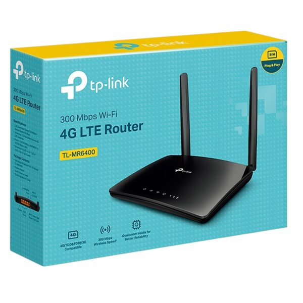 TP-LINK TL-MR6400 300 MBPS 3G/4G LTE SİM KART GİRİŞLİ KABLOSUZ N ROUTER - Görsel 4