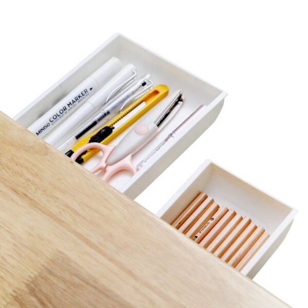 KENDİNDEN YAPIŞKANLI 21 CM X 15.5 CM X 3.2 CM PORTATİF PLASTİK MASA ALTI ORTA BOY ÇEKMECE - Görsel 3