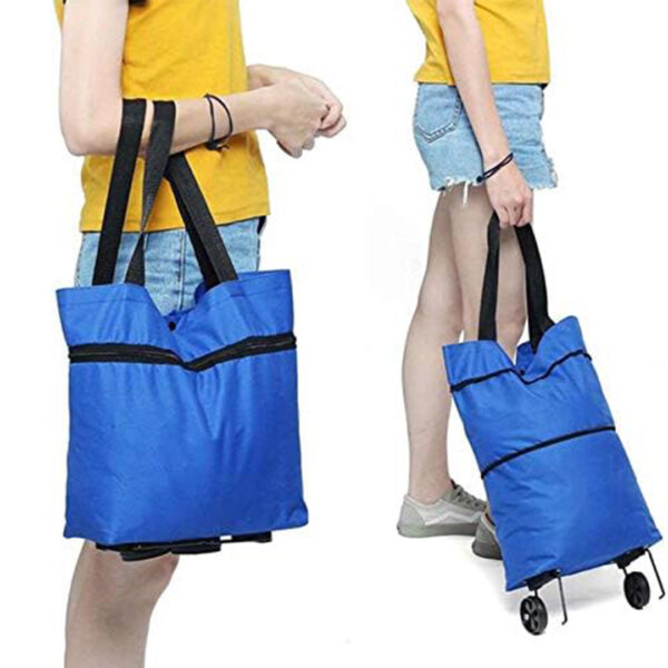 SUNUP SN-14669 TEKERLEKLİ KATLANABİLİR PRATİK PAZAR ÇANTASI - Görsel 3