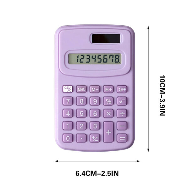 POWERMASTER PM-25422 MOR 8 HANELİ MİNİ HESAP MAKİNESİ - Görsel 3