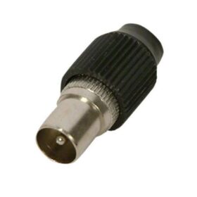 60 OHM ANTEN TV FİŞİ İTHAL ERKEK SİYAH DÜZ TİP (100 AD) ELEKTROMER (4172)