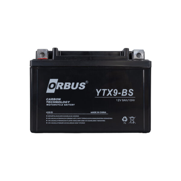 ORBUS YTX9-BS 12V 9A MOTOSİKLET AKÜSÜ (150 X 86 X 107 MM) (2.9KG) - Görsel 2