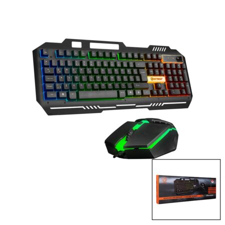 EVEREST HKM-X86 QUİN  GÖKKUŞAĞI IŞIKLI  USB KABLOLU  KLAVYE - MOUSE  SET  150CM KABLO (4172)