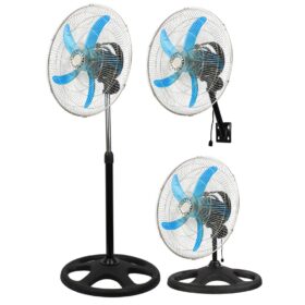 KİWİ KFAN-7473 20&quot; 50CM SANAYİ VANTİLATÖR 3İN1=DUVARA MONTE- MASA ÜSTÜ- AYAKLI 3 KADEME HIZ- 5 METAL KANAT 54W (4172)