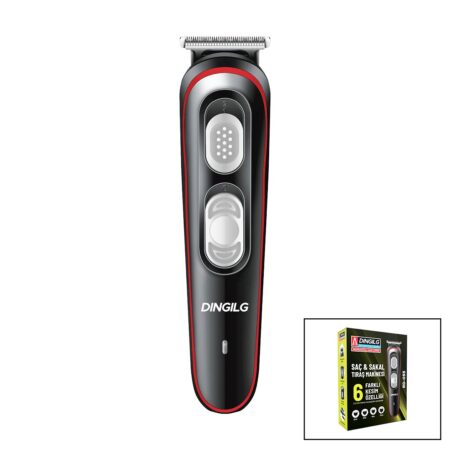 SAÇ - SAKAL KESME TRAŞ MAKİNESİ  6 FARKLI KESİM   USB ŞARJLI   2 KADEME BIÇAK AYARI RD-055 (4172)