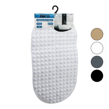 OVAL - PLASTİK KABARTMA TOP DESENLİ - RENKLİ 63PCS VANTUZLU KAYDIRMAZ BANYO - KÜVET PASPASI 34X65CM (4172)