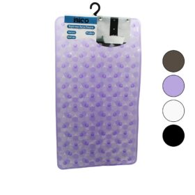 DİKDÖRTGEN - LÜX PVC PETEK DESEN - ŞEFFAF-BUZLU 98PCS VANTUZ KAYDIRMAZ BANYO - KÜVET PASPAS 37X68CM (4172)