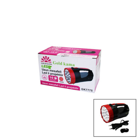 15 LED  FİŞ ŞARJLI EL FENERİ ROJEKTÖR GK-7775 (4172)