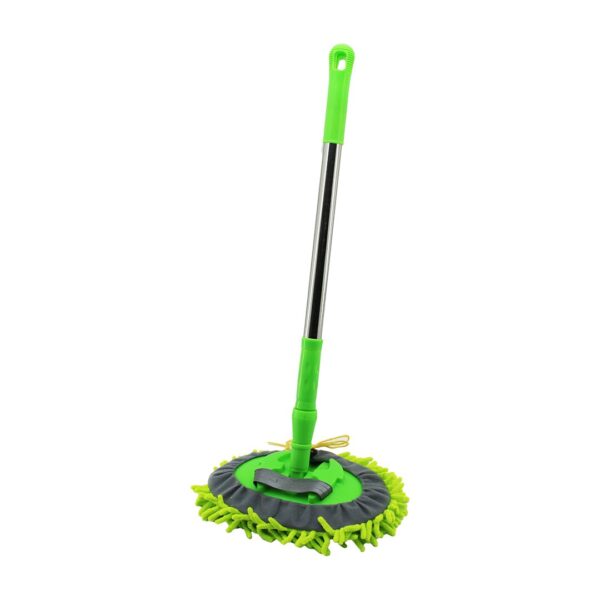 25CM - OVAL   MAKARNA  MOP RENKLİ MİKROFİBER  180° HAREKETLİ - UZAYAN METAL SAPLI= 54--90CM (4172)
