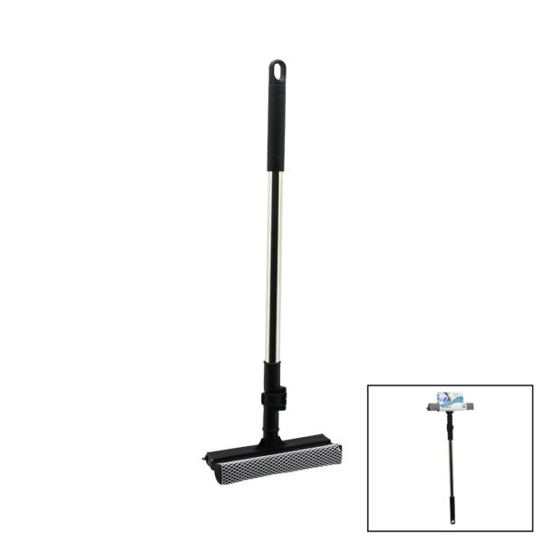 2İN1 BAŞLI=ÇEKPAS - FİLE KAPLI SÜNGER ÇOK AMAÇLI YÜZEY TEMİZLİK MOP - CAMSİL KİLİTLİ UZAYAN METAL SAP=56-94CM (4172)