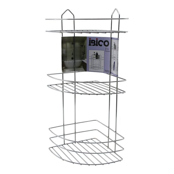 3 KATLI - ÜÇGEN   KROM   METAL  BANYO KÖŞELİK - DUŞKABİN RAF (4172)