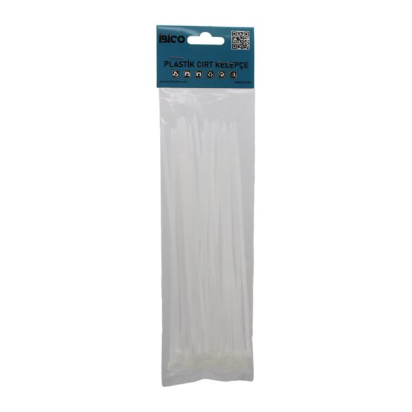 25PCS   BEYAZ   3.6X200MM  PLASTİK CIRT KELEPÇE (4172)