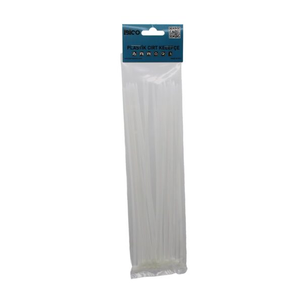 25PCS   BEYAZ   3.6X250MM  PLASTİK CIRT KELEPÇE (4172)