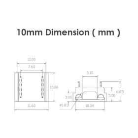 POWERMASTER 10MM ÇİFT UÇLU KONNEKTÖR - COB LED ŞERİT KÖŞE KONNEKTÖRLERİ 2PİN