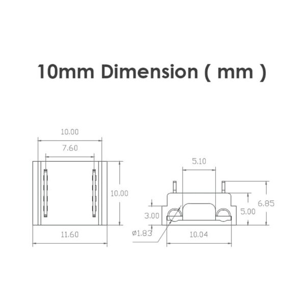 POWERMASTER 10MM ÇİFT UÇLU KONNEKTÖR - COB LED ŞERİT KÖŞE KONNEKTÖRLERİ 2PİN - Görsel 2