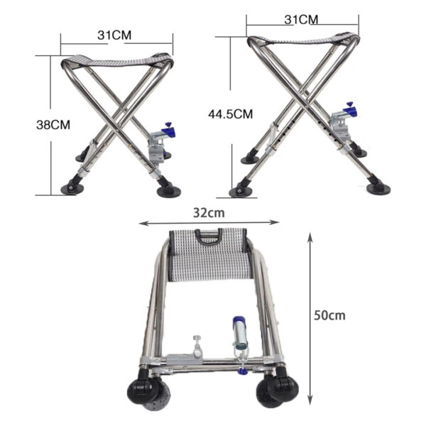 SUNUP SN-25796 METAL BALIKÇI TABURESİ KATLANABİLİR TAŞINABİLİR - Görsel 4