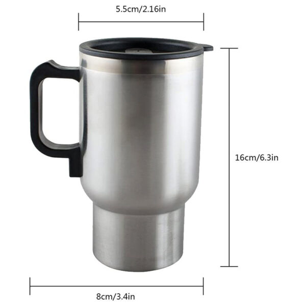 POWERMASTER PM-140Z PASLANMAZ ÇELİK 12 VOLT ARAÇ KETTLE TERMOS (KLC A-103) - Görsel 2