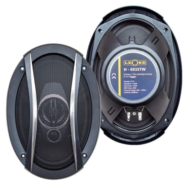 LEONE HR-6935TW 1250 WATT 6X9 KAPAKLI OVAL PLASTİK ÇERÇEVELİ HOPARLÖR (ÇİFTLİ TAKIM FİYAT) - Görsel 2