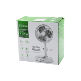 KİWİ KFAN-7608 MASA ÜSTÜ VANTİLATÖR USB ŞARJLI16CM - 4.5WUZA-KISA- AÇILI AKROBAT KOLLUTELEFONLUKLU3 KADEME HIZ (4172)