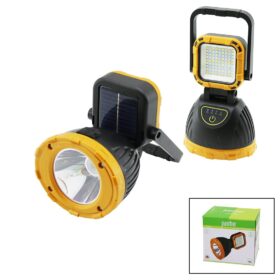 2İN 13W+81SMD LEDSOLAR - USB ŞARJLIEL FENERİ POWERBANK 180° AYAR FLAŞÖR 1200LM IŞIK AYARI PT-8411 (4172)