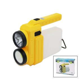 3İN 13W+COB LED+360°SMDEL FENERİ USB ŞARJ POWERBANK 1500LM IŞIK AYARI GÜN IŞIK - BEYAZ METAL ASKI+B42 PT-8439 (4172)
