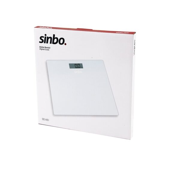 SİNBO SBS-4451 DİJİTAL - PİLLİ BEYAZ CAM BANYO BASKÜL TERAZİ TARTI LCD EKRAN 180KG/100GR 26X26CM (4172)