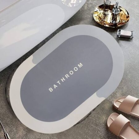 Sihirli Süper Su Emici Kaymaz Tabanlı Oval Paspas 40*60 cm (4172)