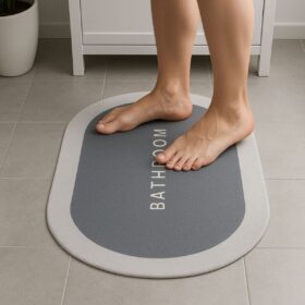 Sihirli Süper Su Emici Kaymaz Tabanlı Oval Paspas 40*60 cm (4172)